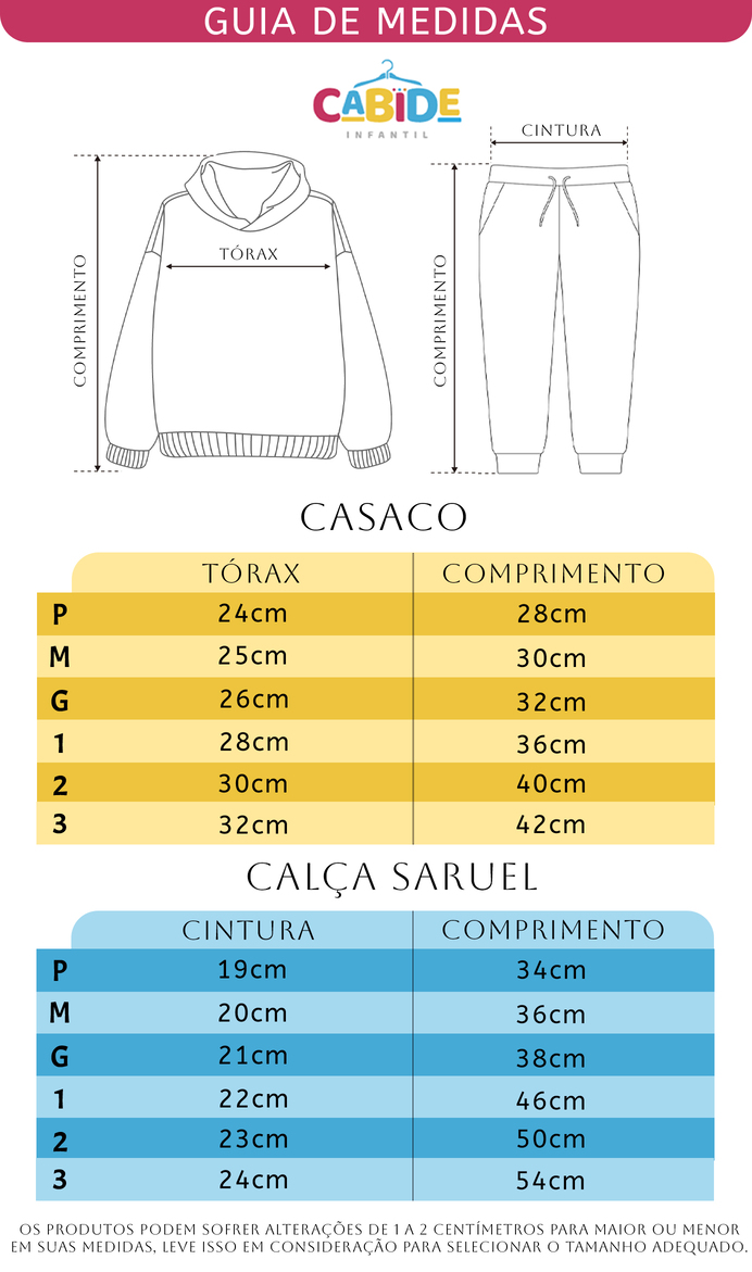 Tabela de Medidas