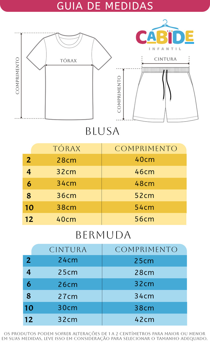 Tabela de Medidas