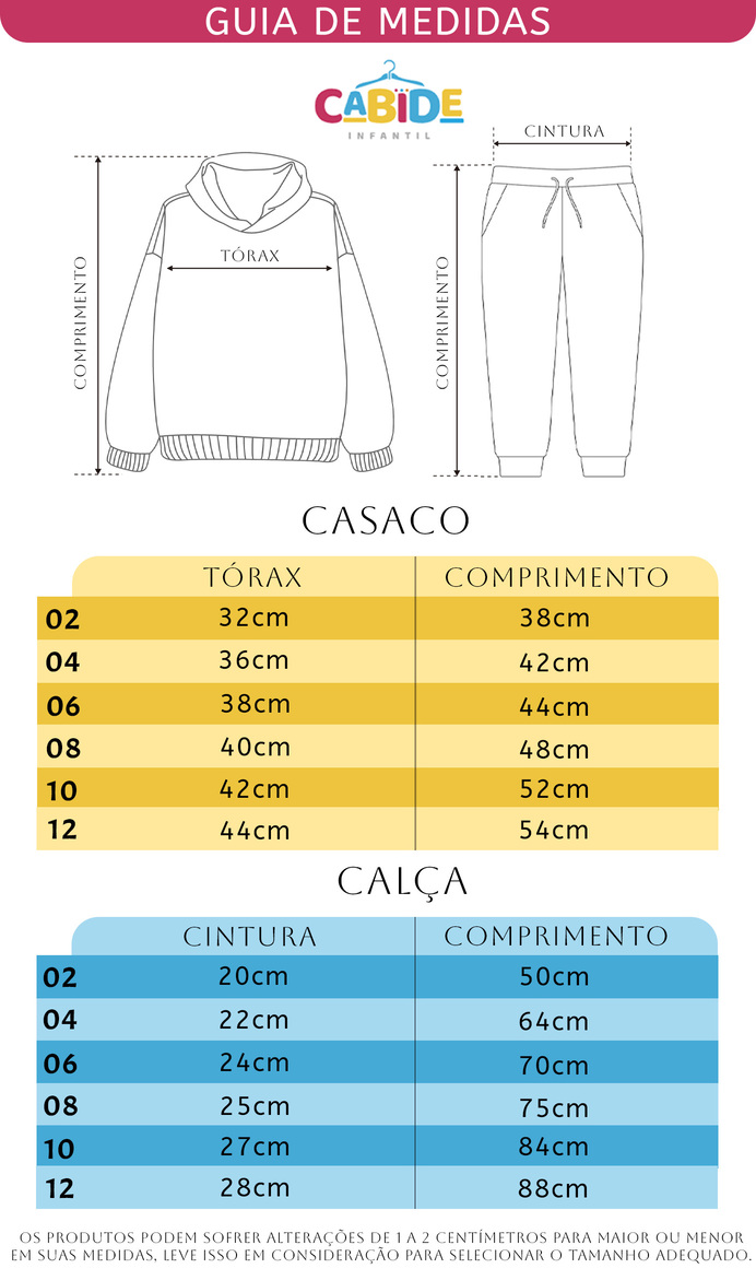 Tabela de Medidas