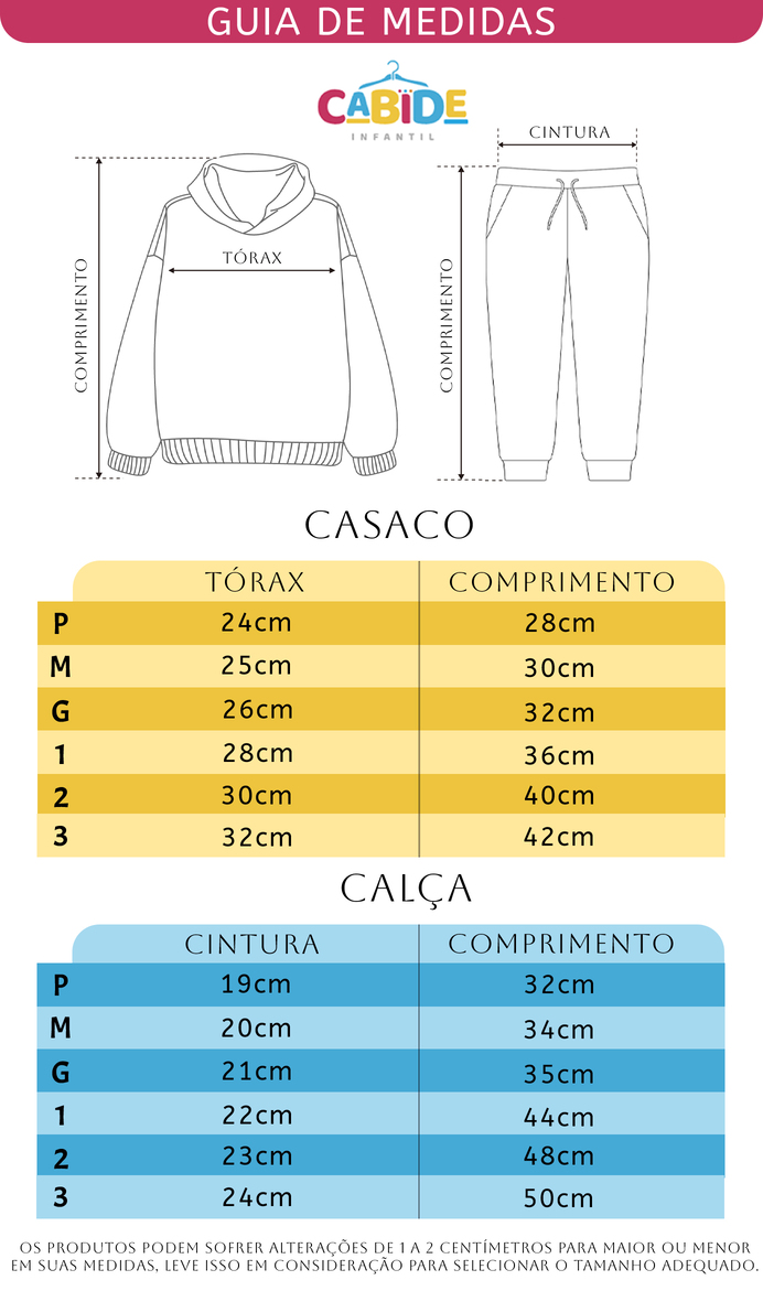 Tabela de Medidas