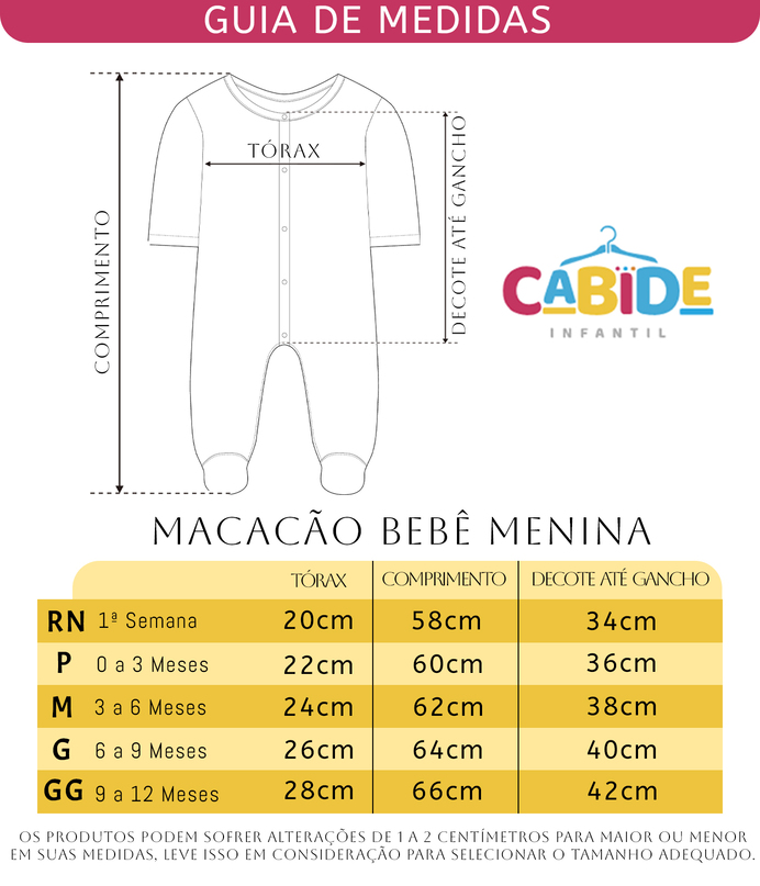 Tabela de Medidas